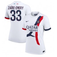 Paris Saint-Germain Warren Zaire-Emery #33 Replica Away Shirt Ladies 2024-25 Short Sleeve